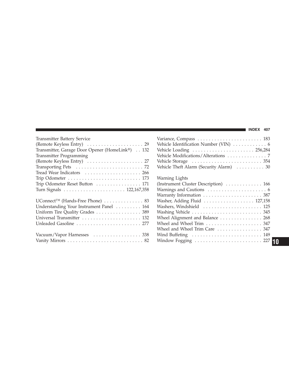 Jeep 2007 Compass User Manual | Page 407 / 408
