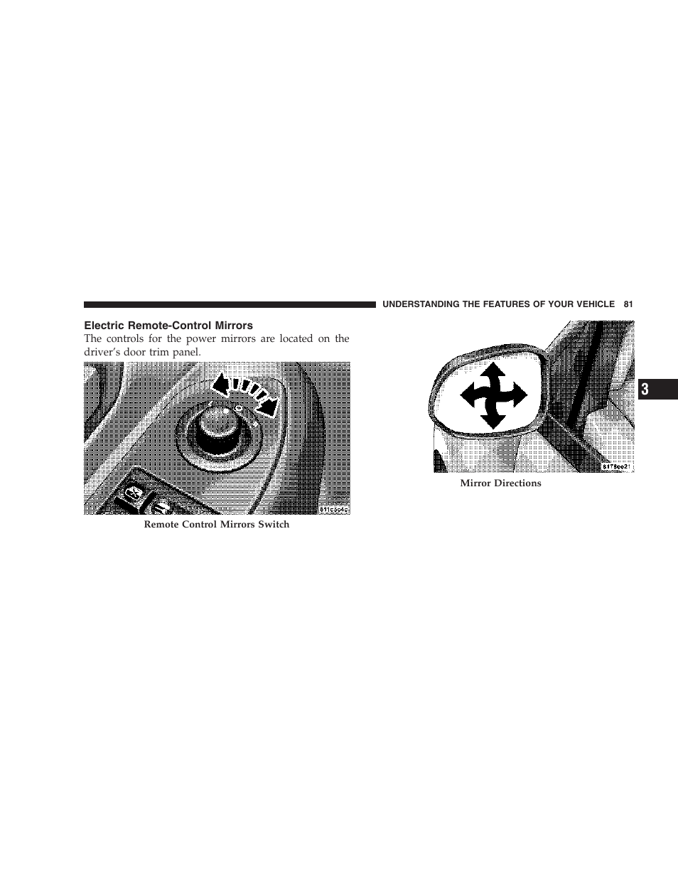 Electric remote-control mirrors | Jeep 2007 Compass User Manual | Page 81 / 408