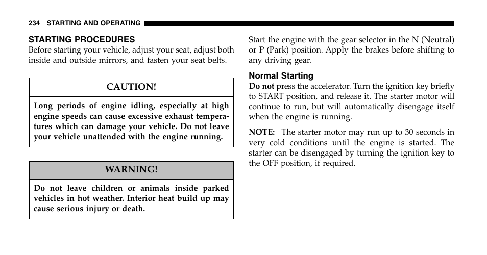 Jeep 2007 Grand Cherokee SRT User Manual | Page 234 / 400