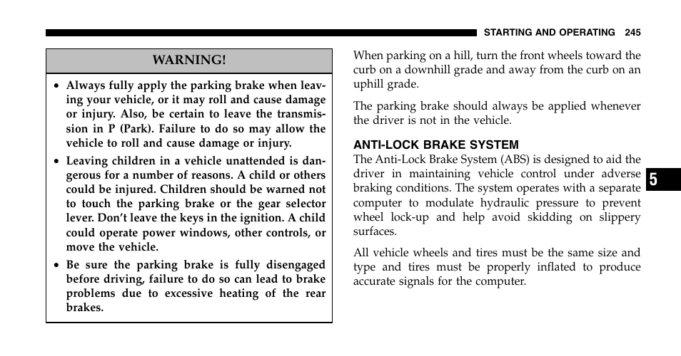 Jeep 2007 Grand Cherokee SRT User Manual | Page 245 / 400