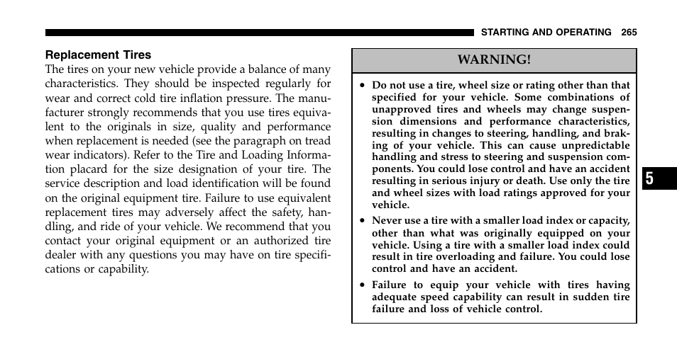 Jeep 2007 Grand Cherokee SRT User Manual | Page 265 / 400