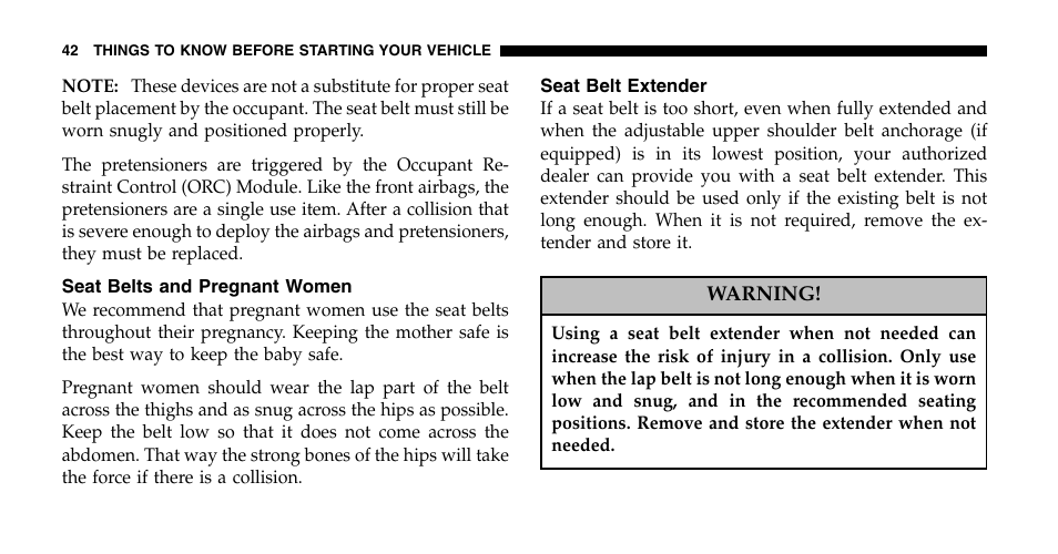 Jeep 2007 Grand Cherokee SRT User Manual | Page 42 / 400
