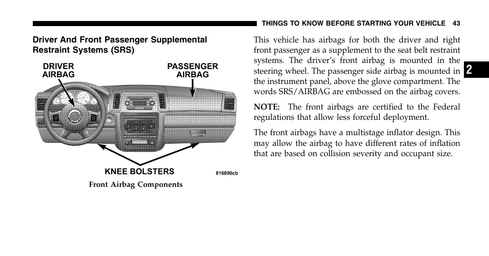 Jeep 2007 Grand Cherokee SRT User Manual | Page 43 / 400