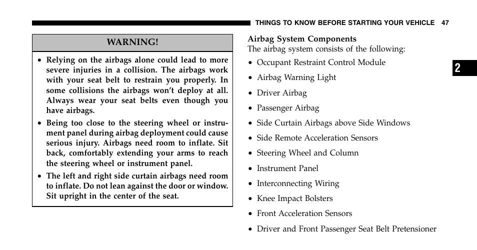 Jeep 2007 Grand Cherokee SRT User Manual | Page 47 / 400