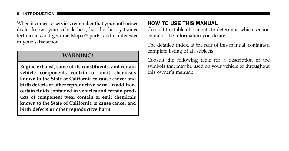 Jeep 2007 Grand Cherokee SRT User Manual | Page 6 / 400
