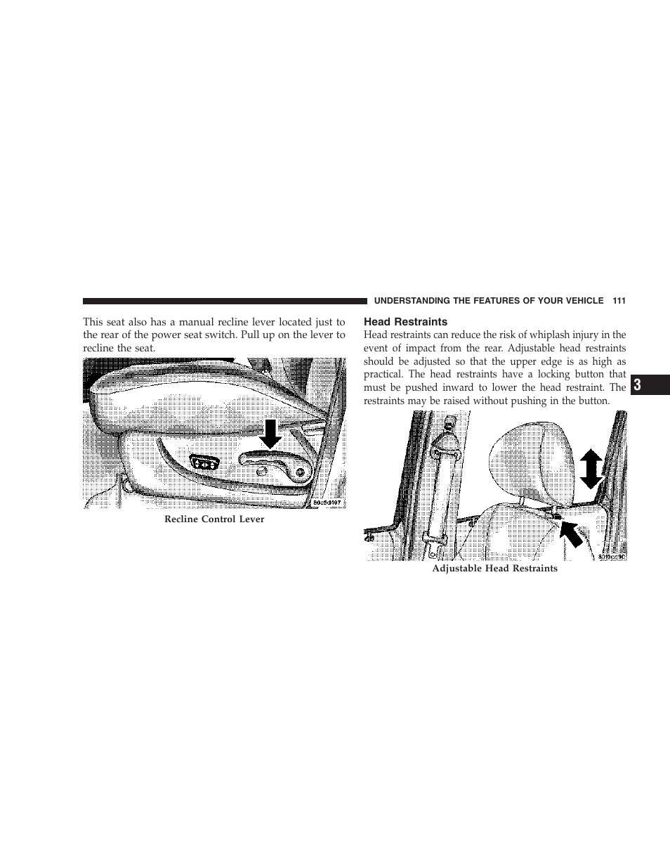 Head restraints | Jeep 2007 Liberty User Manual | Page 111 / 417