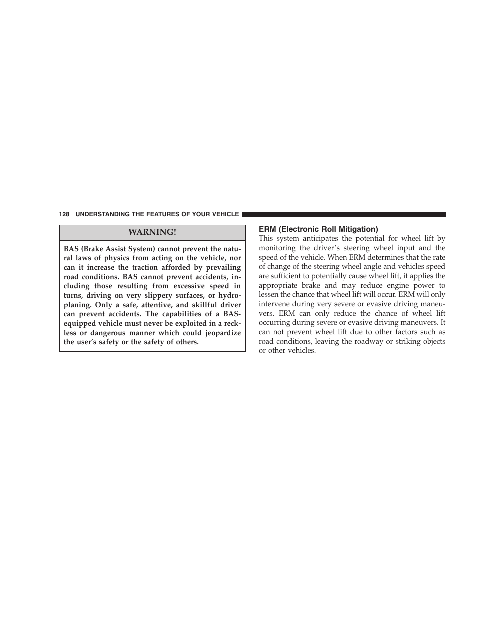 Erm (electronic roll mitigation) | Jeep 2007 Liberty User Manual | Page 128 / 417