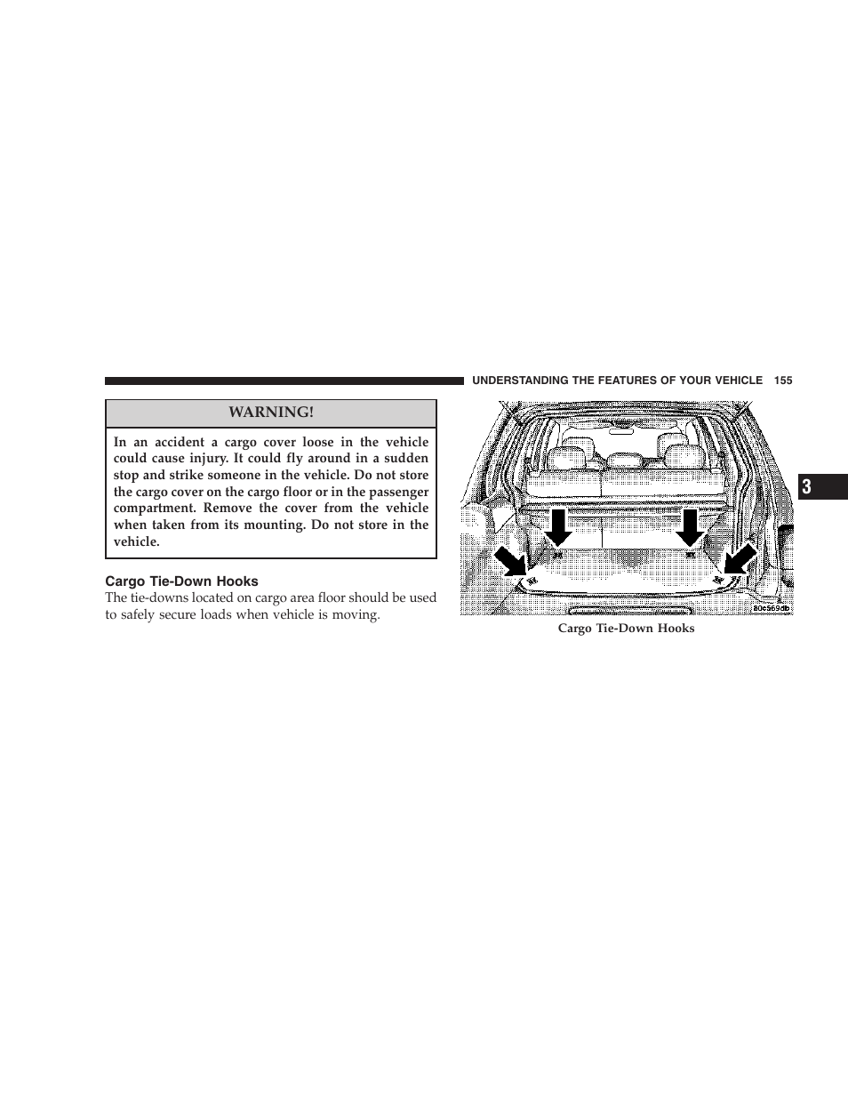 Cargo tie-down hooks | Jeep 2007 Liberty User Manual | Page 155 / 417