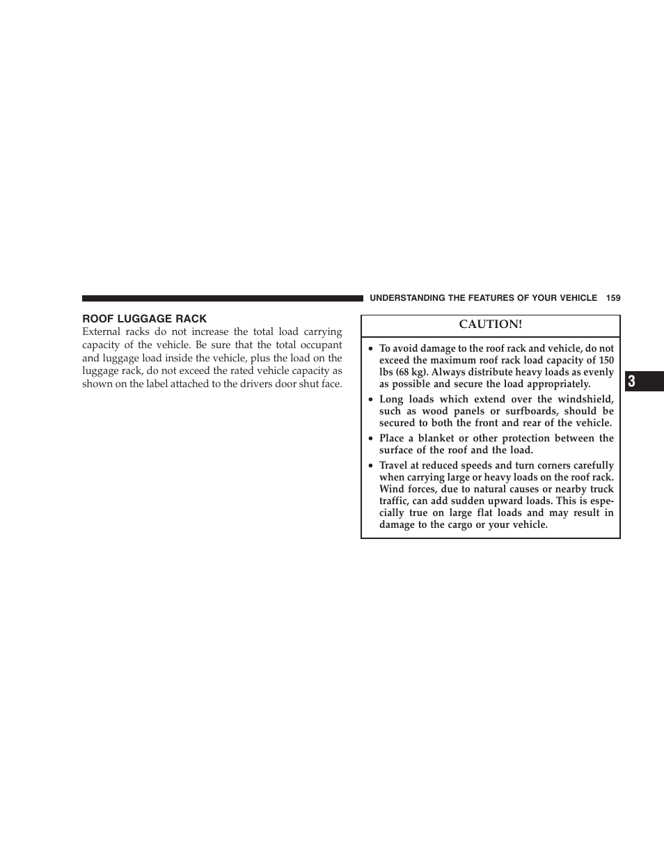 Roof luggage rack | Jeep 2007 Liberty User Manual | Page 159 / 417