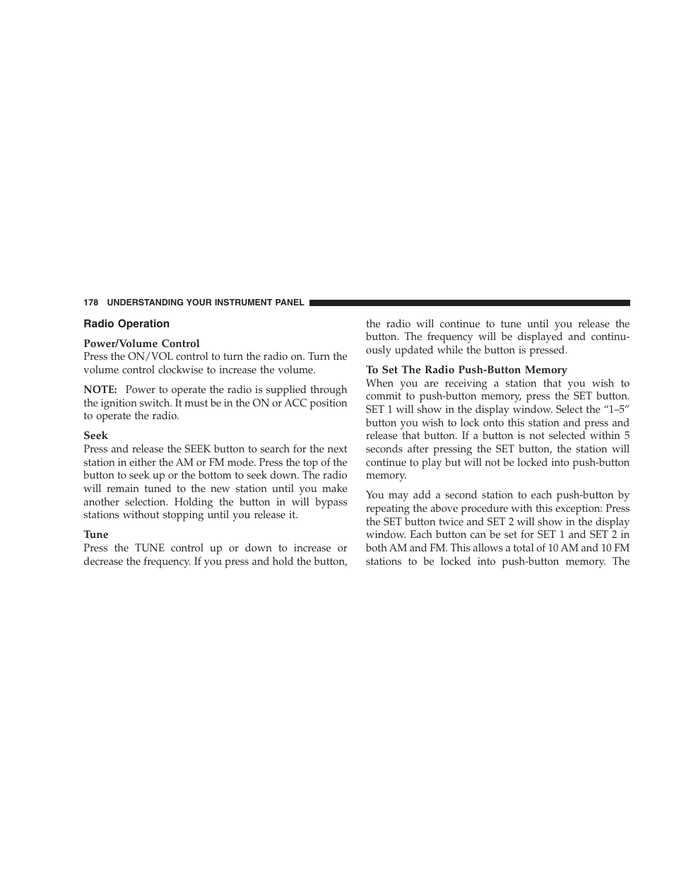 Radio operation | Jeep 2007 Liberty User Manual | Page 178 / 417