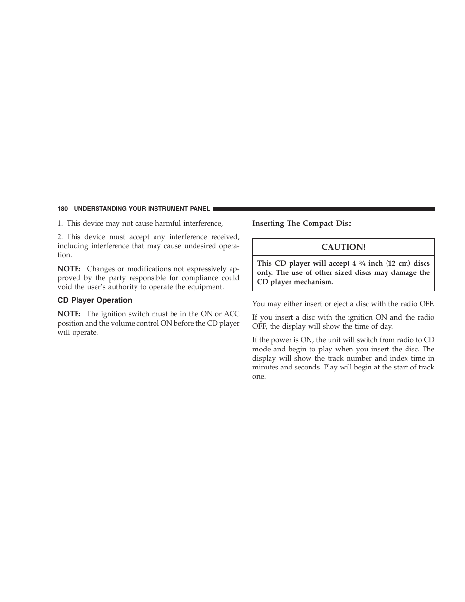 Cd player operation | Jeep 2007 Liberty User Manual | Page 180 / 417