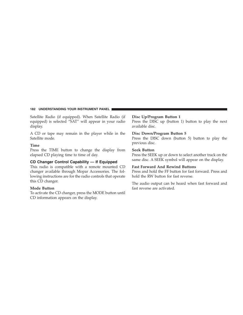 Cd changer control capability, If equipped | Jeep 2007 Liberty User Manual | Page 182 / 417