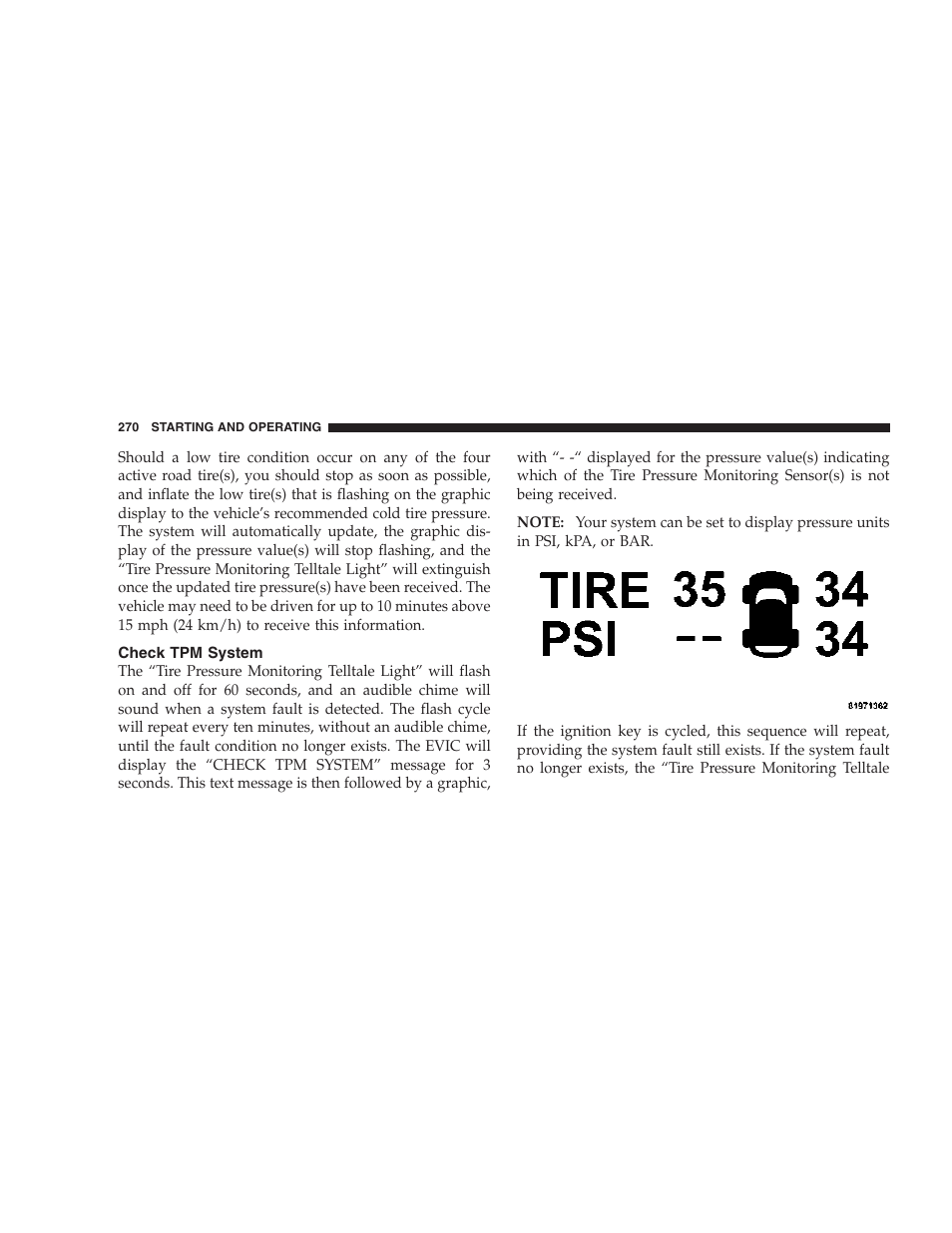 Check tpm system | Jeep 2007 Liberty User Manual | Page 270 / 417