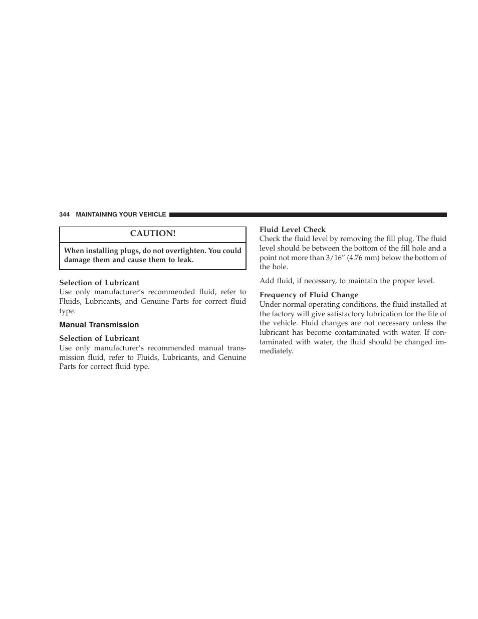 Manual transmission | Jeep 2007 Liberty User Manual | Page 344 / 417