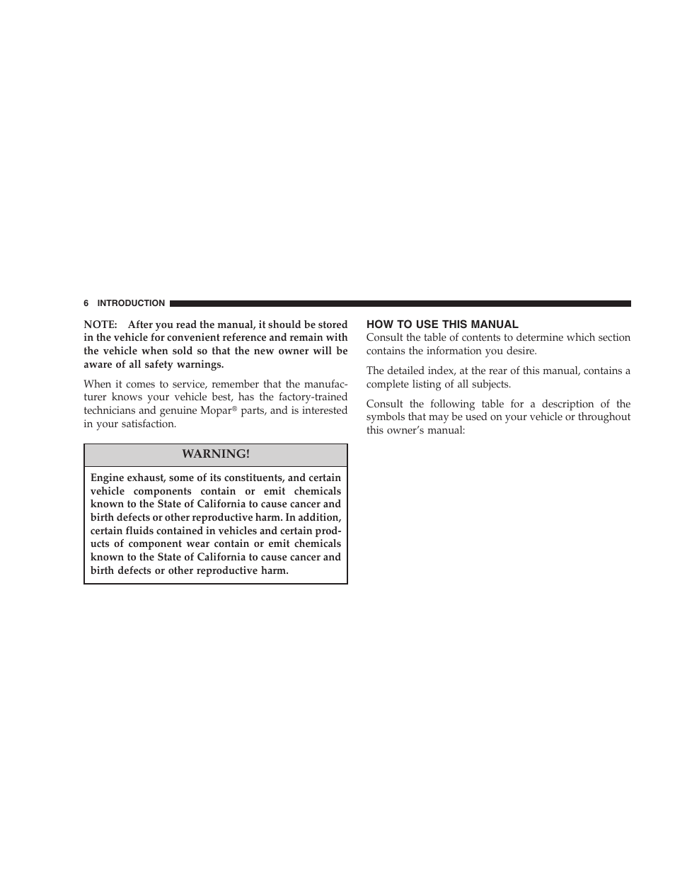 How to use this manual | Jeep 2007 Liberty User Manual | Page 6 / 417
