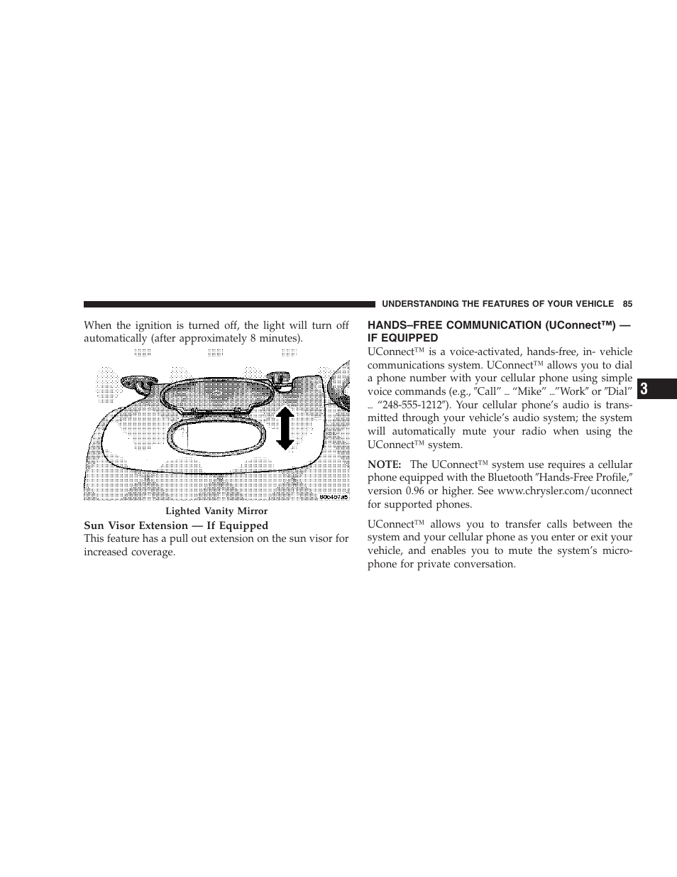 Hands–free communication (uconnect™), If equipped | Jeep 2007 Liberty User Manual | Page 85 / 417