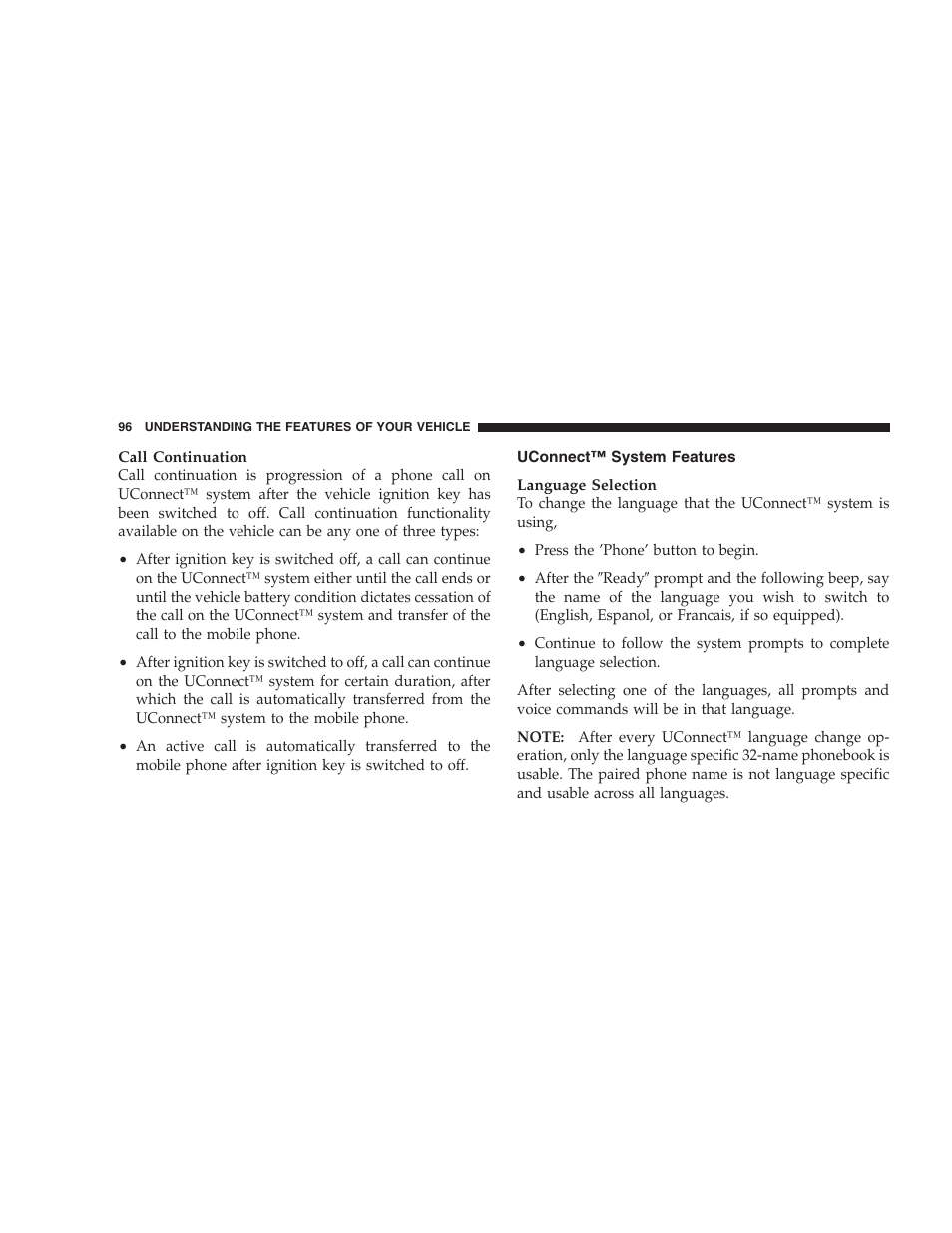 Uconnect™ system features | Jeep 2007 Liberty User Manual | Page 96 / 417