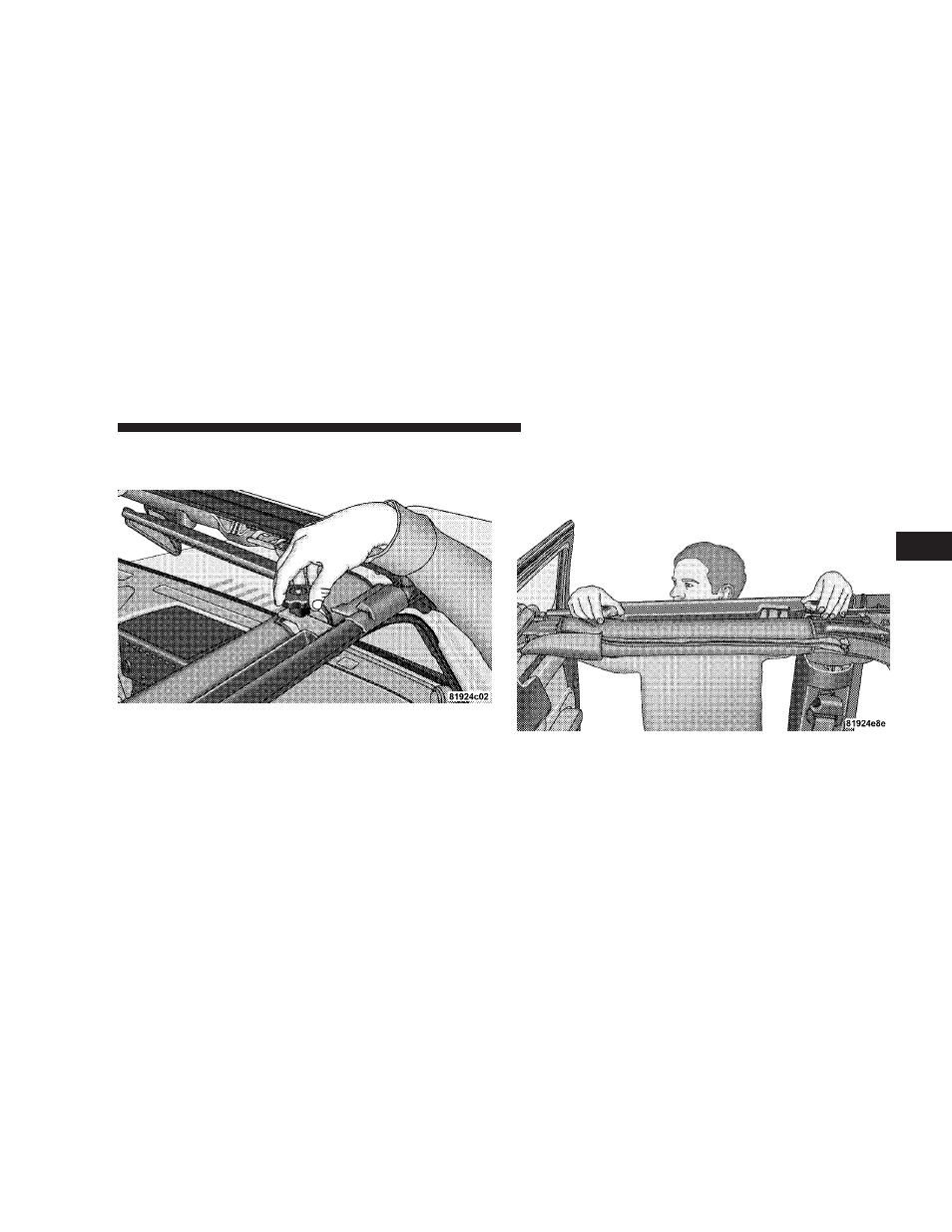 Door frame removal (4 door models) | Jeep 2007 Wrangler User Manual | Page 135 / 467