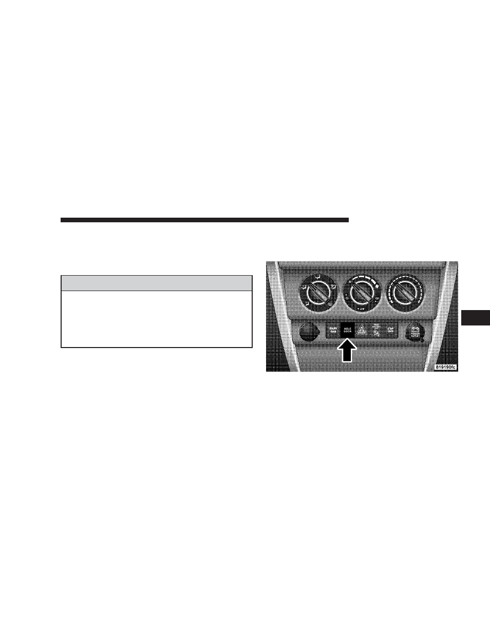 Axle lock (tru-lok) - rubicon models, Axle lock (tru–lok™) — rubicon models | Jeep 2007 Wrangler User Manual | Page 285 / 467