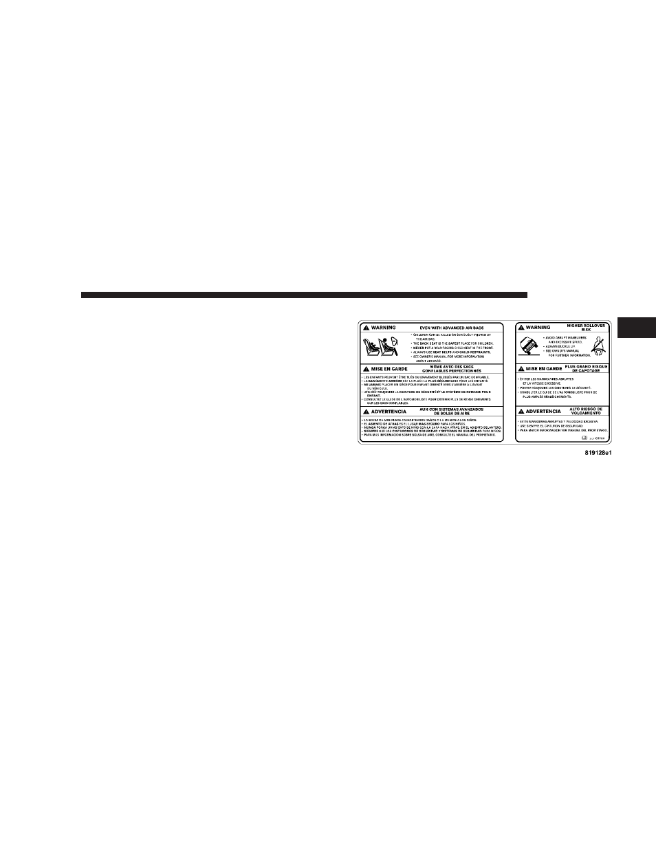 Roll over warning | Jeep 2007 Wrangler User Manual | Page 5 / 467