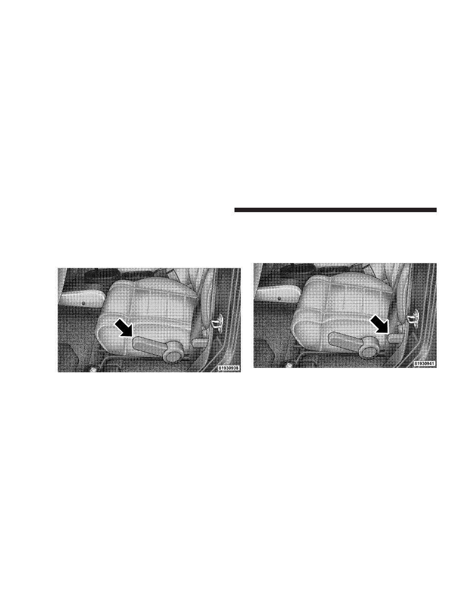 Manual seat height adjustment - if equipped, Front seat back recline, Manual seat height adjustment — if | Equipped | Jeep 2007 Wrangler User Manual | Page 88 / 467