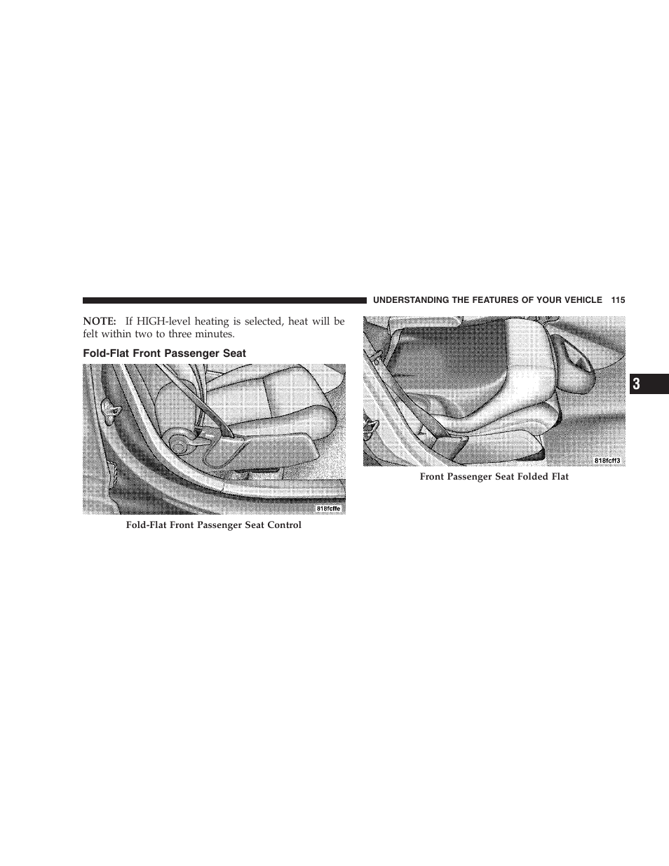 Fold-flat front passenger seat | Jeep 2008 Patriot User Manual | Page 117 / 438