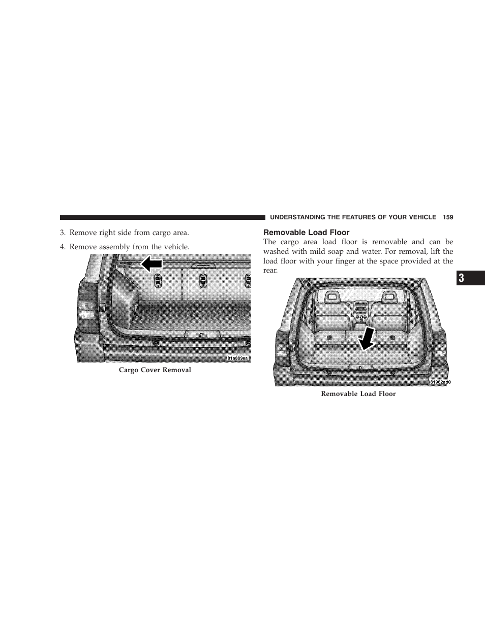 Removable load floor | Jeep 2008 Patriot User Manual | Page 161 / 438