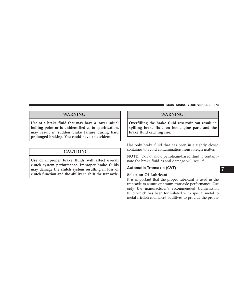 Automatic transaxle (cvt) | Jeep 2008 Patriot User Manual | Page 375 / 438