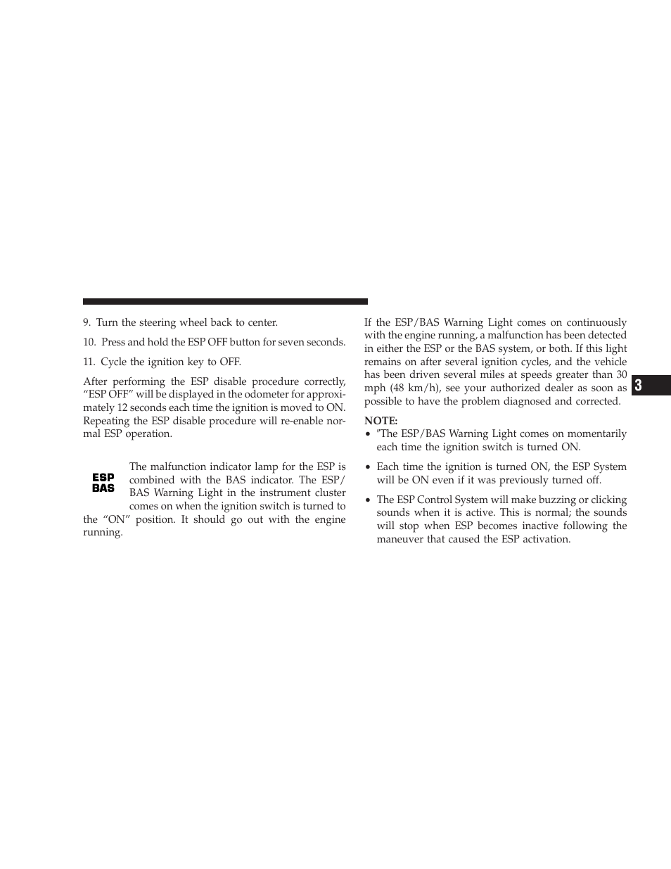 Esp/bas warning light | Jeep 2008 Wrangler User Manual | Page 116 / 466