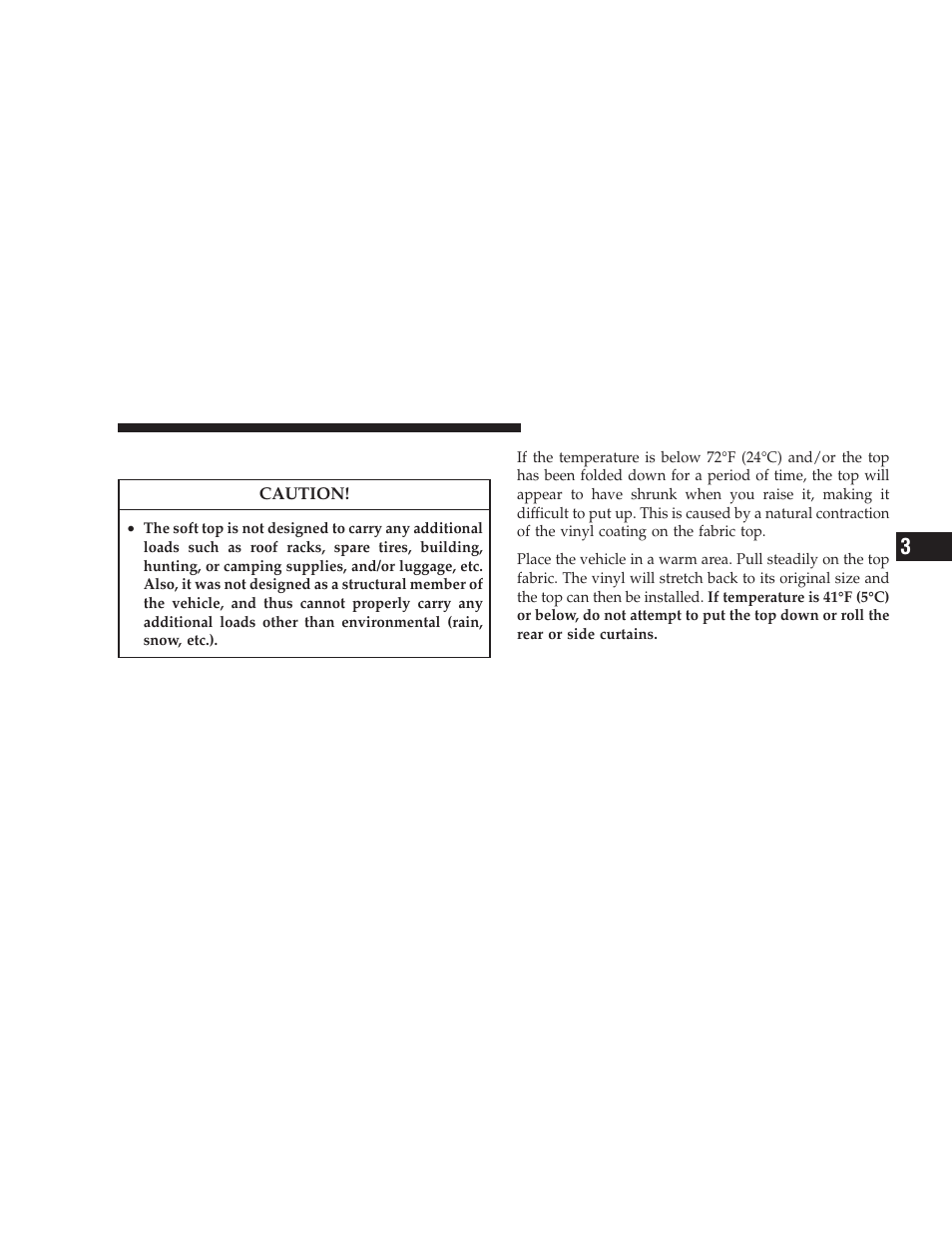 Soft top (two-door models) | Jeep 2008 Wrangler User Manual | Page 142 / 466