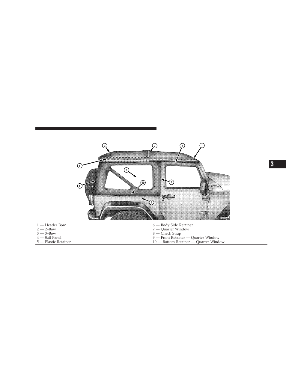 Folding down the soft top | Jeep 2008 Wrangler User Manual | Page 144 / 466