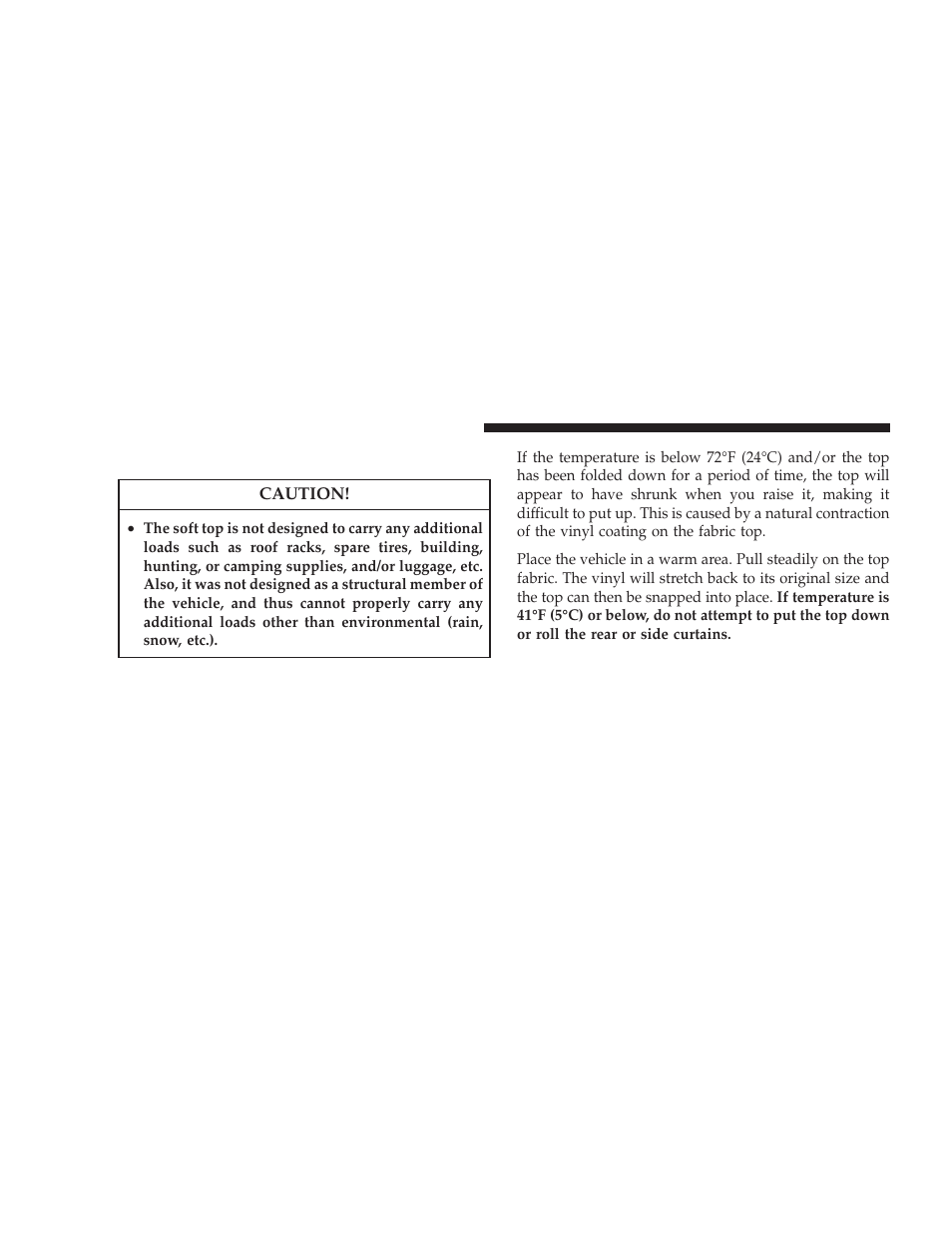 Soft top (four-door models) | Jeep 2008 Wrangler User Manual | Page 169 / 466