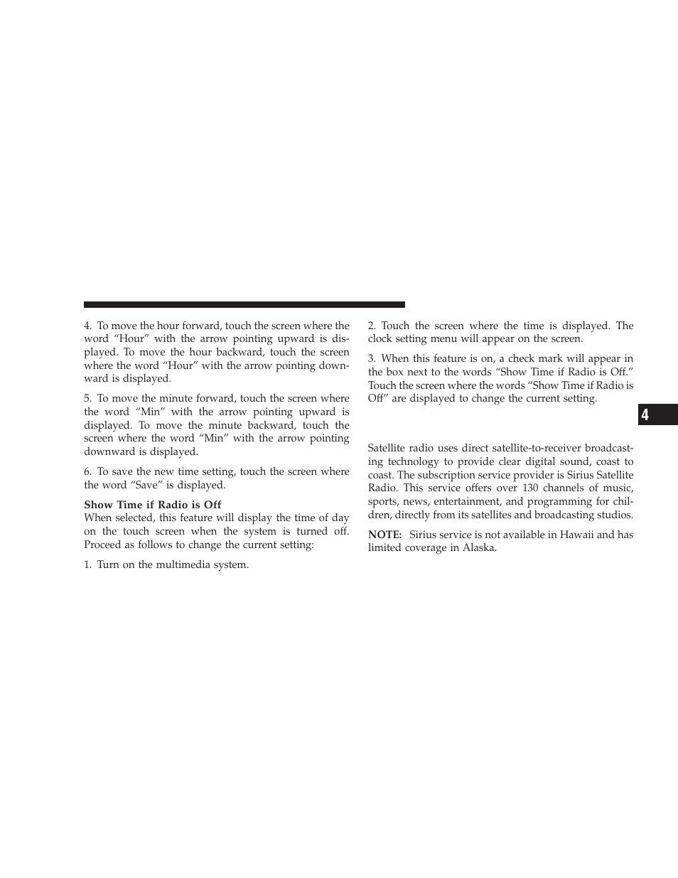 Satellite radio — if equipped, Ren/req/rer/res radios only) | Jeep 2008 Wrangler User Manual | Page 254 / 466