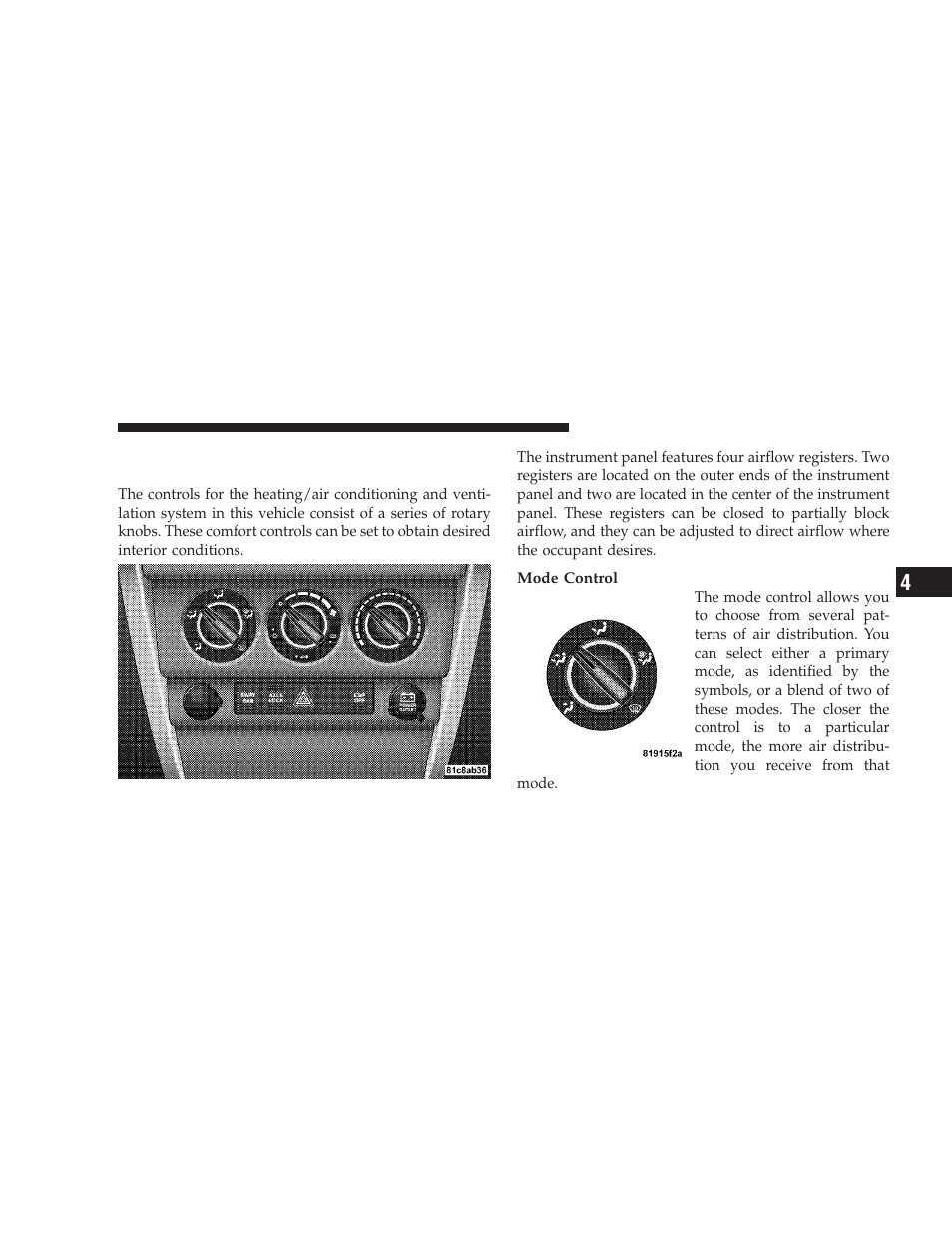 Manual air conditioning and heating system, If equipped | Jeep 2008 Wrangler User Manual | Page 262 / 466