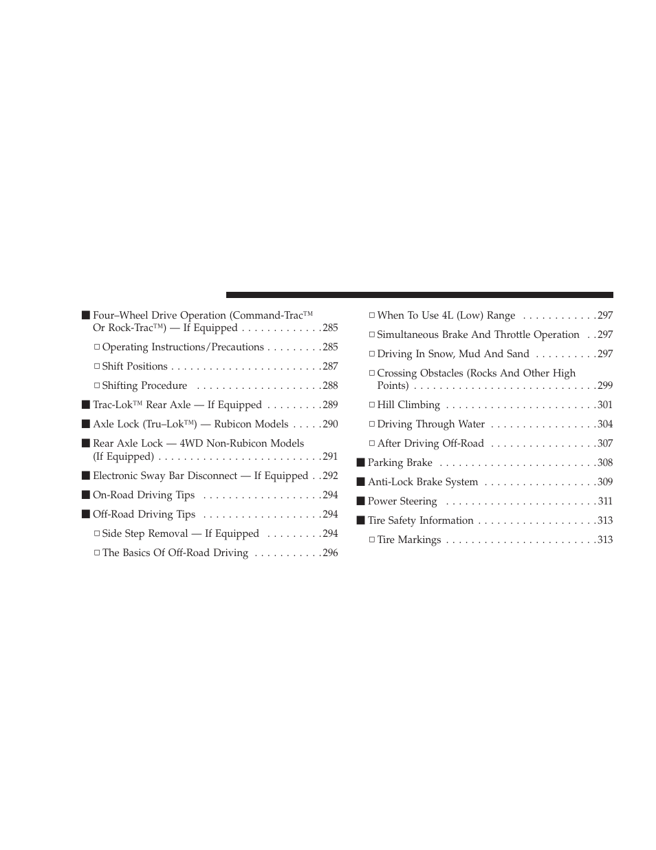 Jeep 2008 Wrangler User Manual | Page 269 / 466