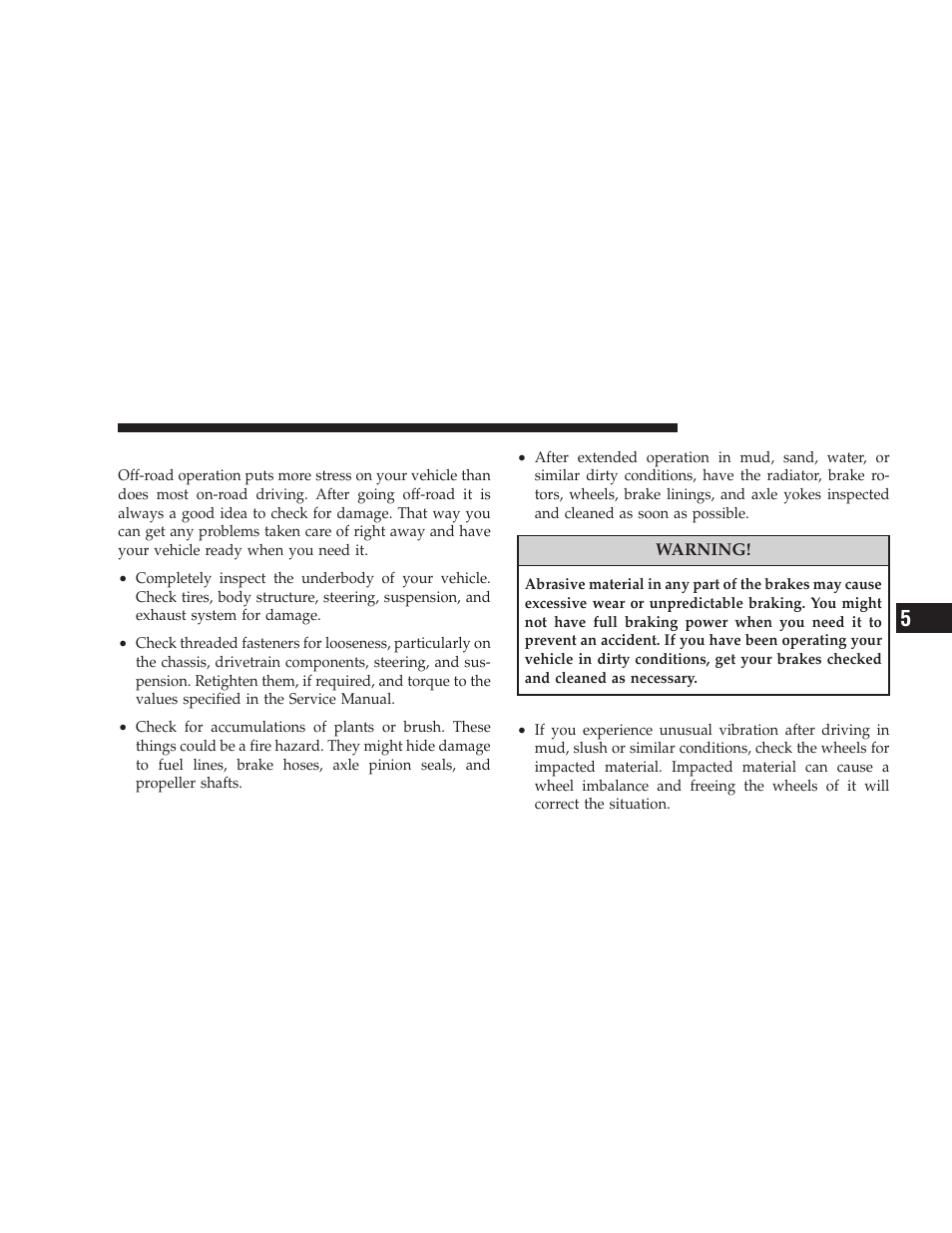 After driving off-road | Jeep 2008 Wrangler User Manual | Page 308 / 466