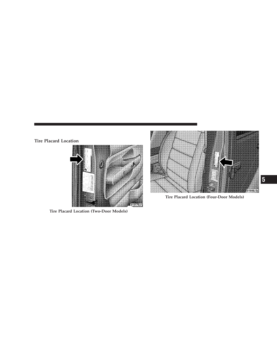 Tire loading and tire pressure | Jeep 2008 Wrangler User Manual | Page 318 / 466