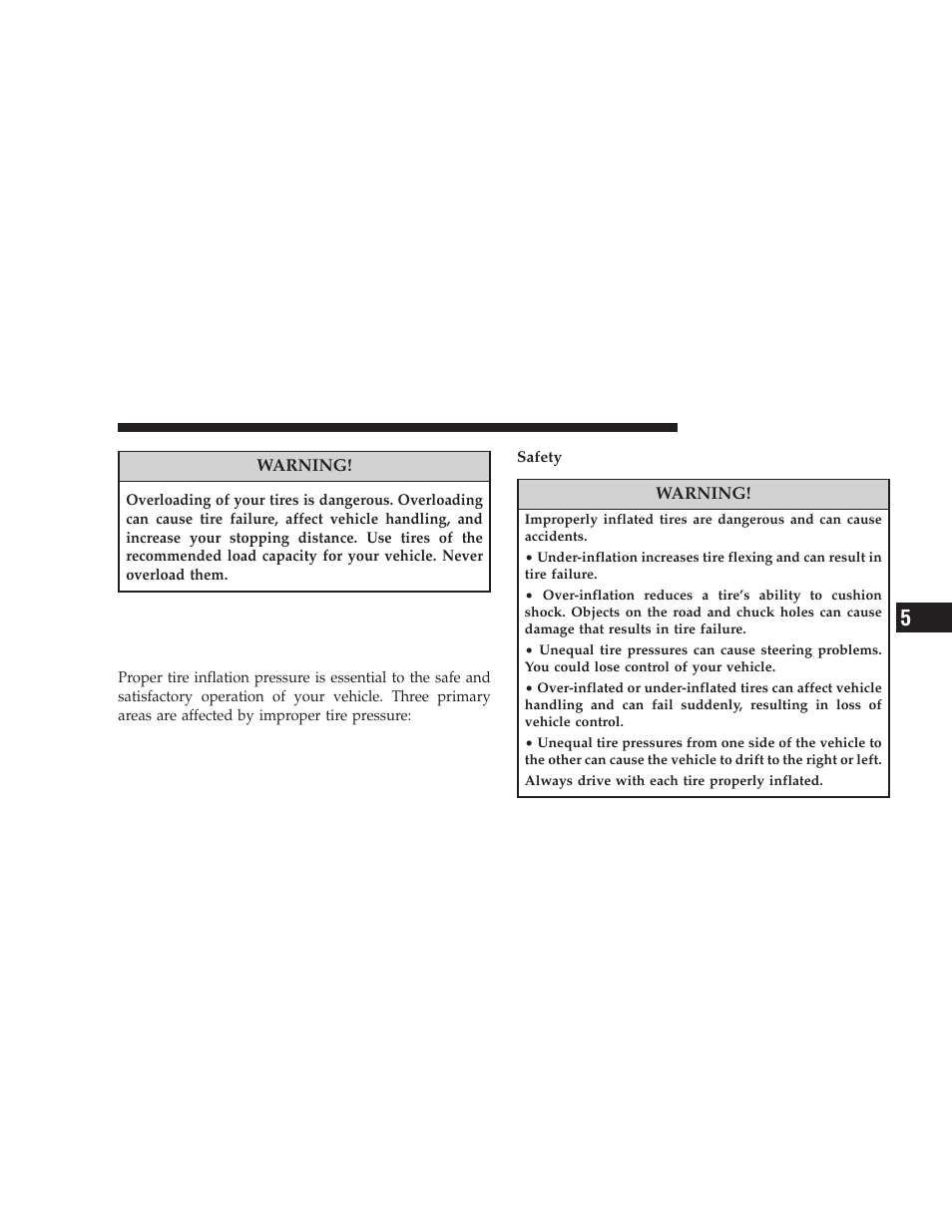 Tires - general information, Tire pressure, Tires — general information | Jeep 2008 Wrangler User Manual | Page 322 / 466