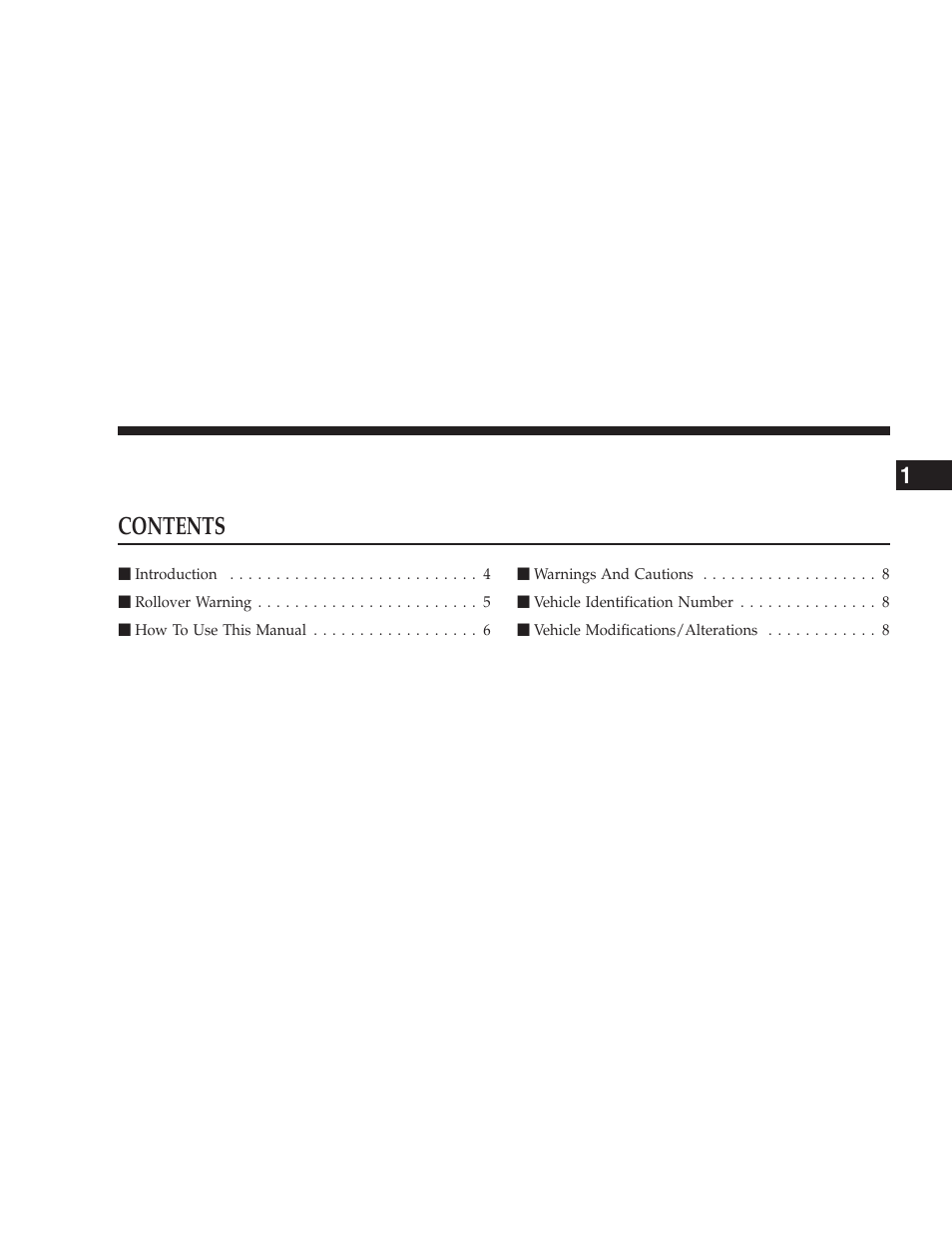 Jeep 2008 Wrangler User Manual | Page 4 / 466