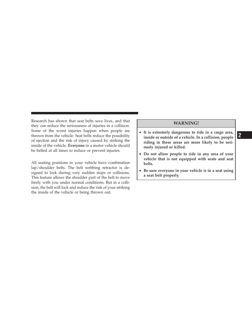 Lap/shoulder belts | Jeep 2008 Wrangler User Manual | Page 42 / 466