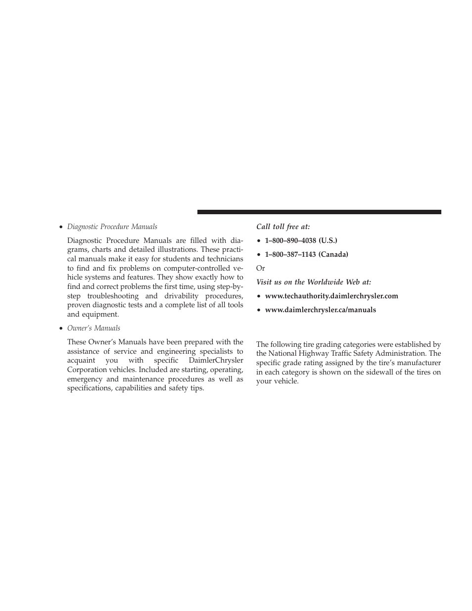 Department of transportation uniform tire, Quality grades | Jeep 2008 Wrangler User Manual | Page 443 / 466