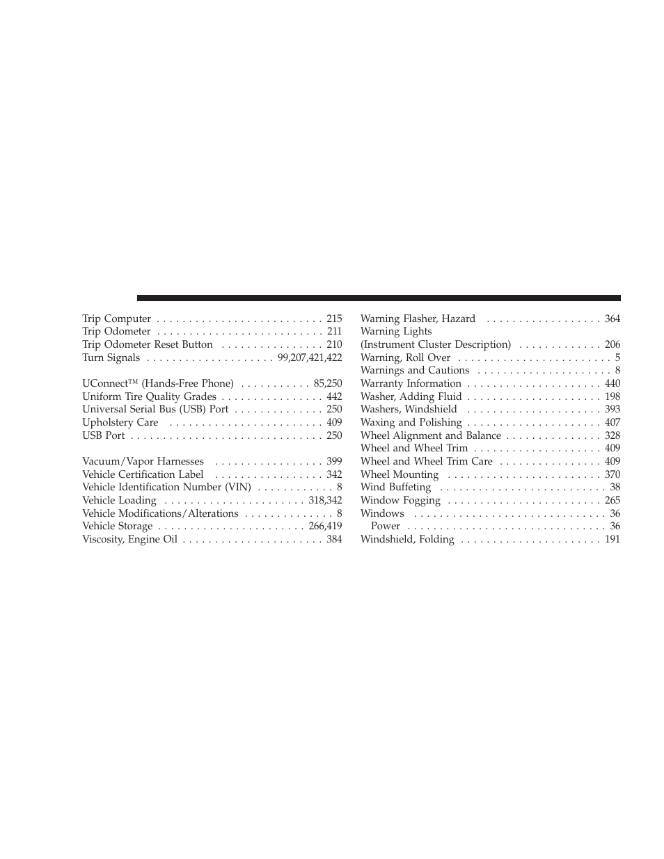 Jeep 2008 Wrangler User Manual | Page 463 / 466