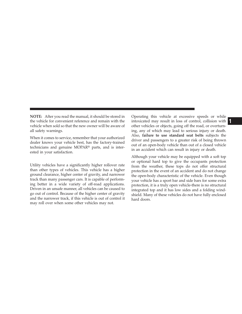 Rollover warning | Jeep 2008 Wrangler User Manual | Page 6 / 466