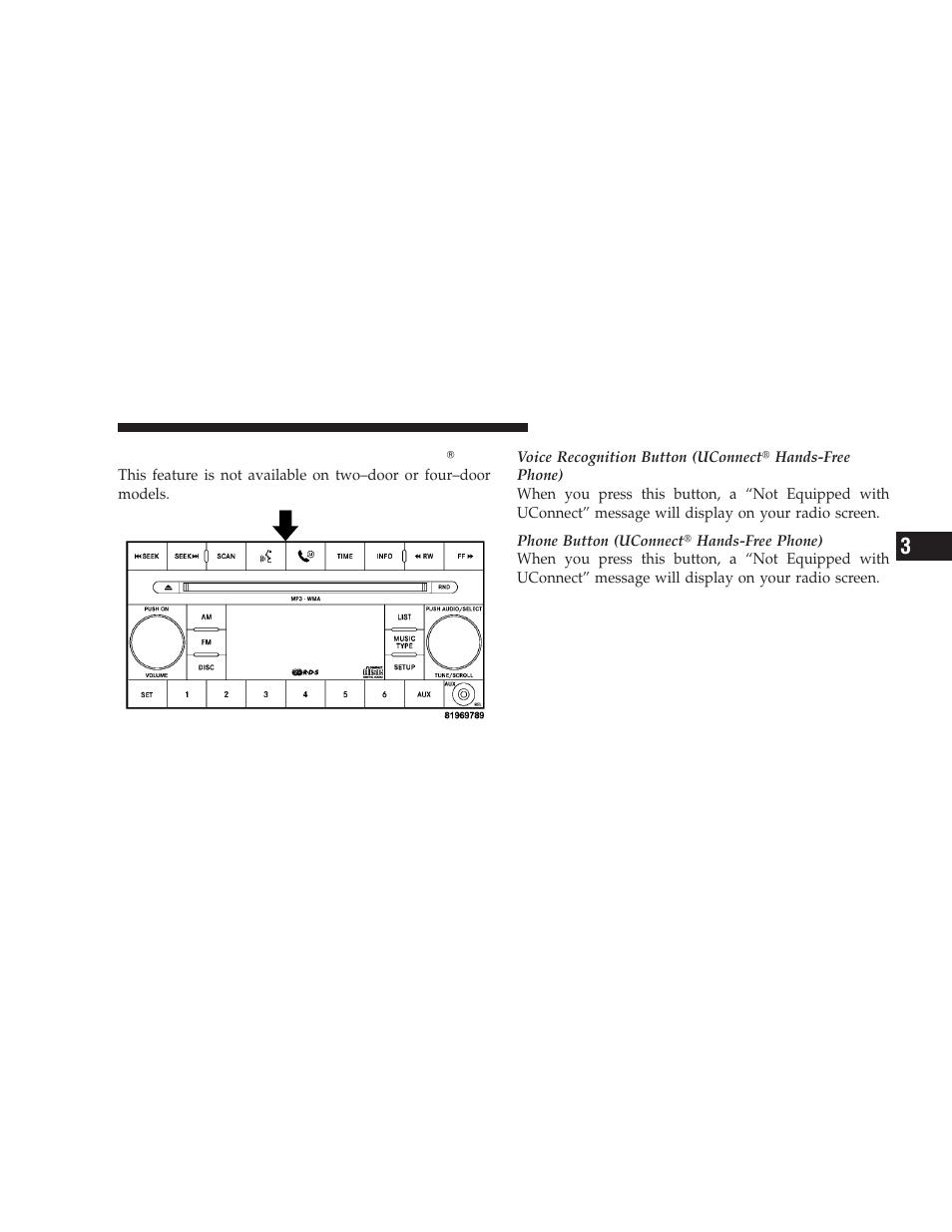Hands-free communication (uconnect), Hands–free communication (uconnect௡) | Jeep 2008 Wrangler User Manual | Page 86 / 466