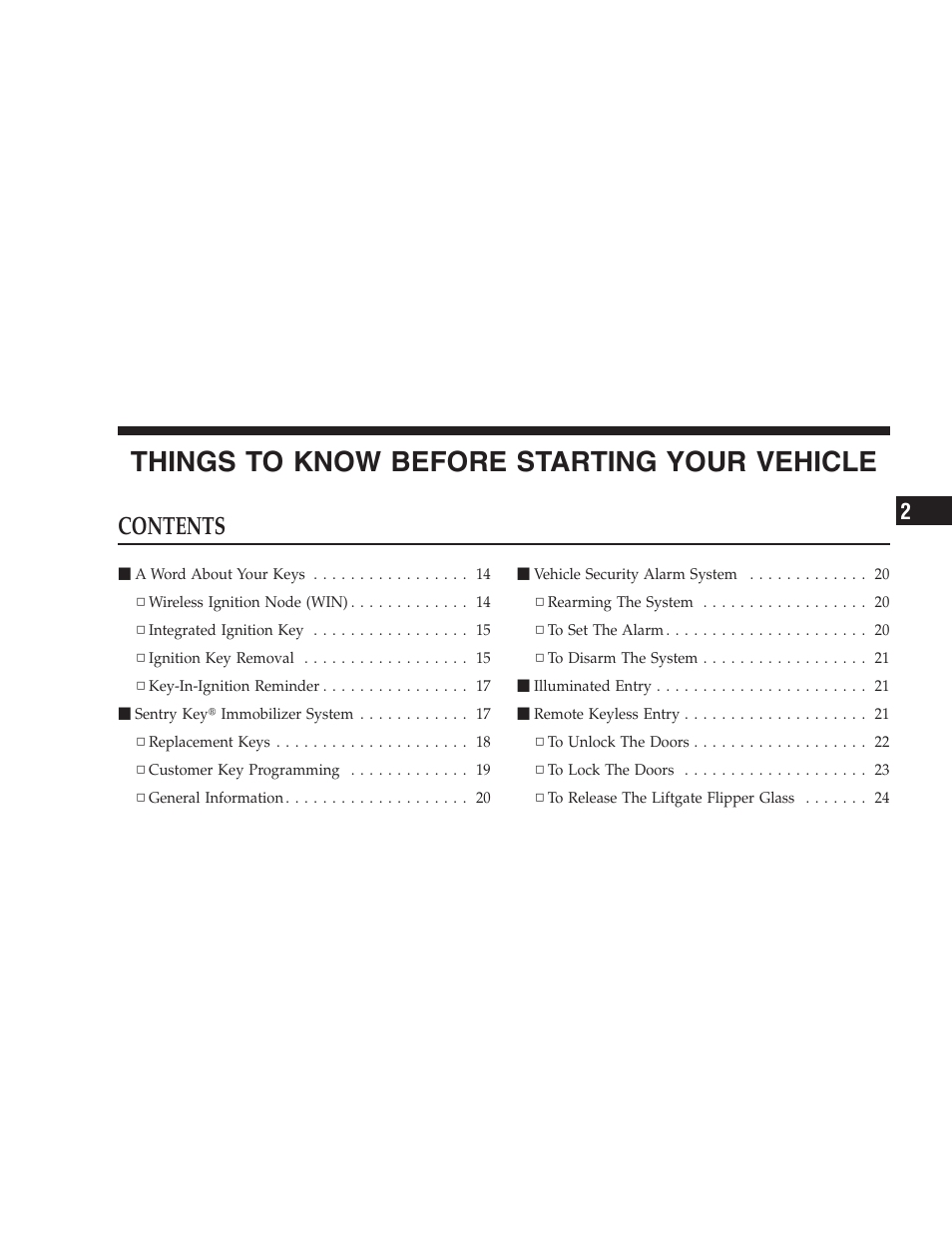 Jeep 2009 Commander User Manual | Page 13 / 519