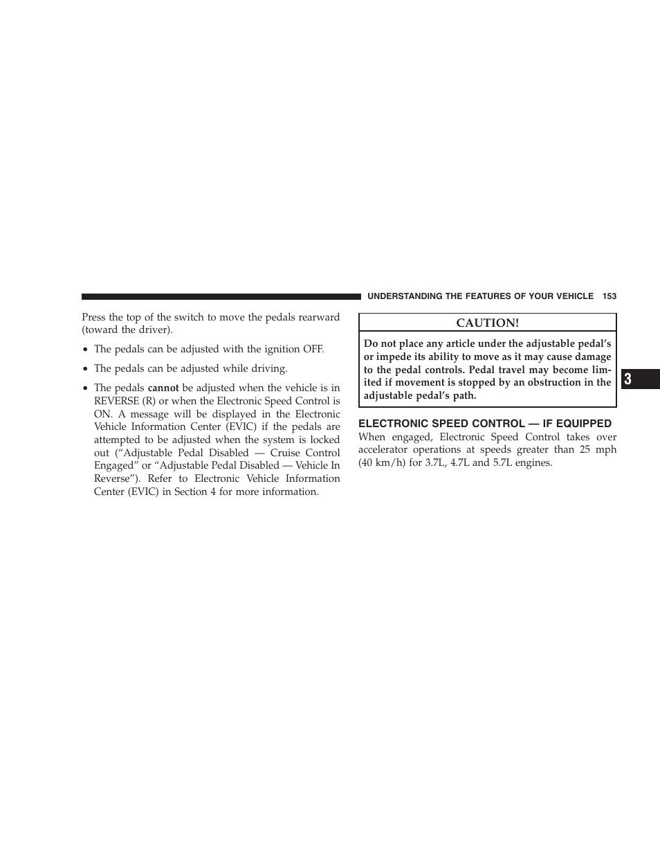 Electronic speed control - if equipped | Jeep 2009 Commander User Manual | Page 155 / 519