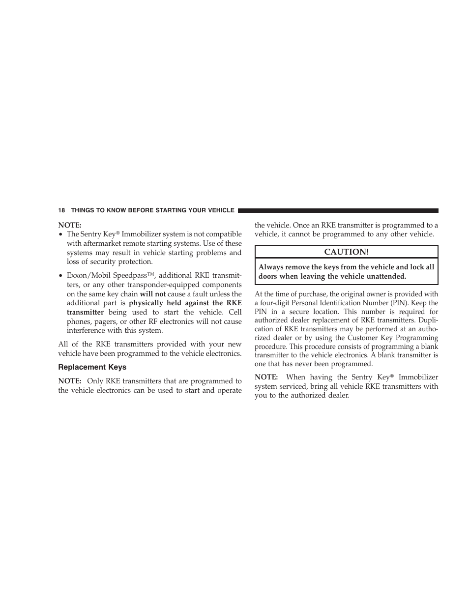 Replacement keys | Jeep 2009 Commander User Manual | Page 20 / 519
