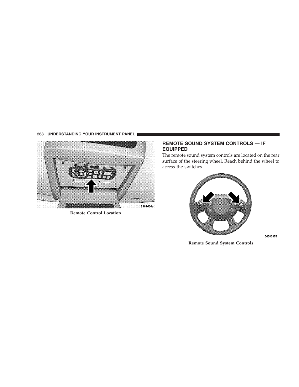 Remote sound system controls - if equipped | Jeep 2009 Commander User Manual | Page 270 / 519