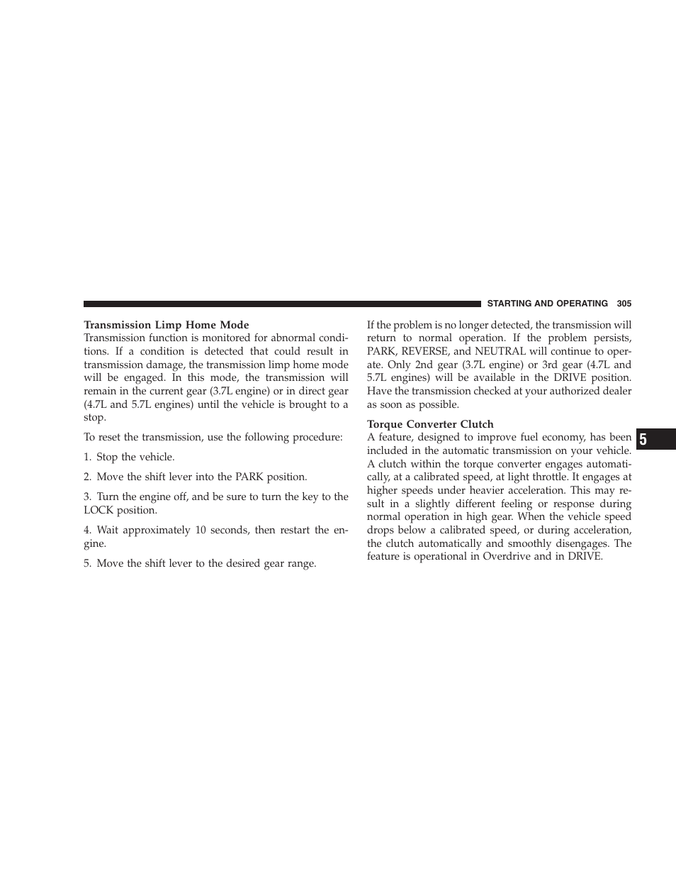 Jeep 2009 Commander User Manual | Page 307 / 519
