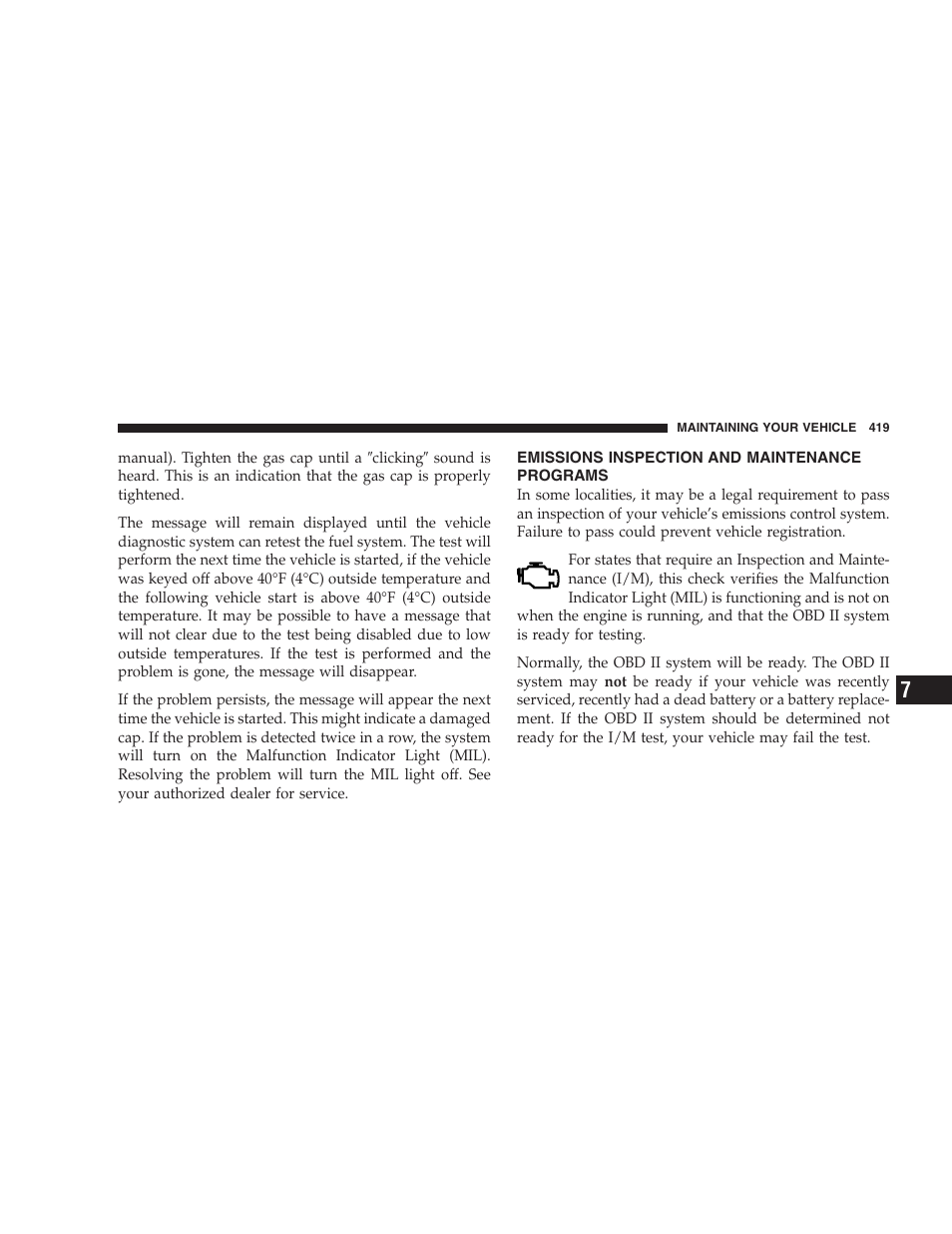 Emissions inspection and maintenance programs, Emissions inspection and maintenance, Programs | Jeep 2009 Commander User Manual | Page 421 / 519